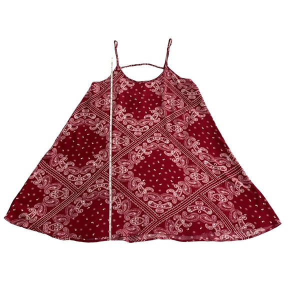 NWOT Free People Red Bandana Print Sun Dress Spaghetti Straps Women’s XS - Picture 4 of 6
